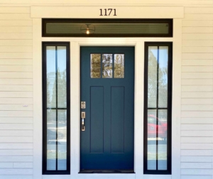 Blue front door